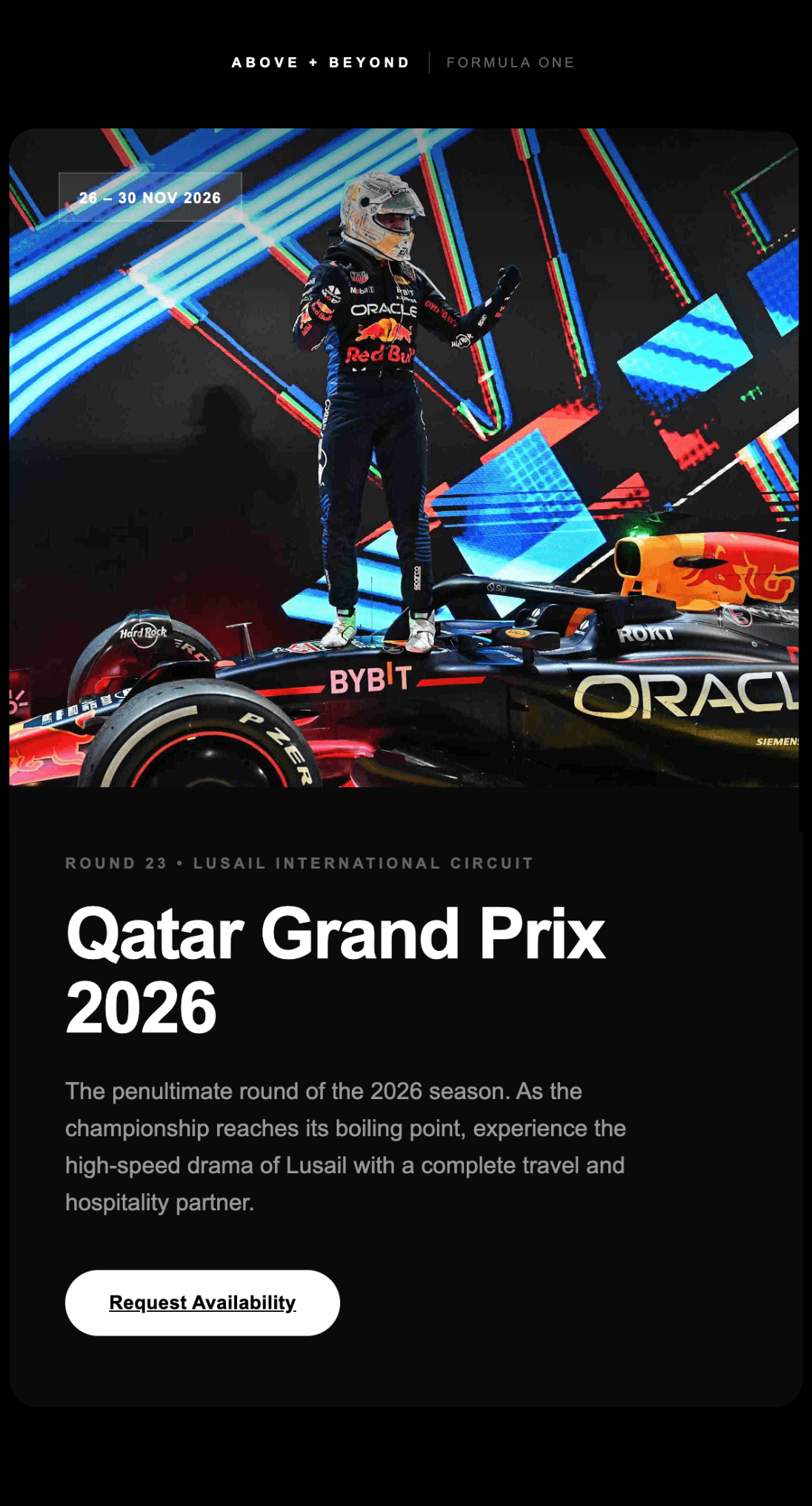 Email campaign — experience spotlight